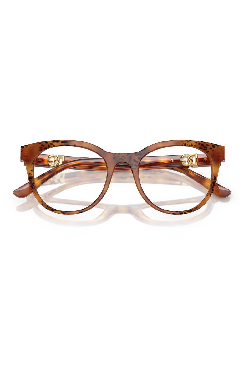 52mm Round Optical Glasses, Alternate, color, HAVANA