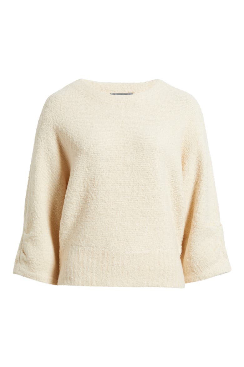 Bouclé Sweater, Alternate, color, HEATHER CREAM