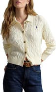 Polo Ralph Lauren Cable Cotton Polo Collar Cardigan