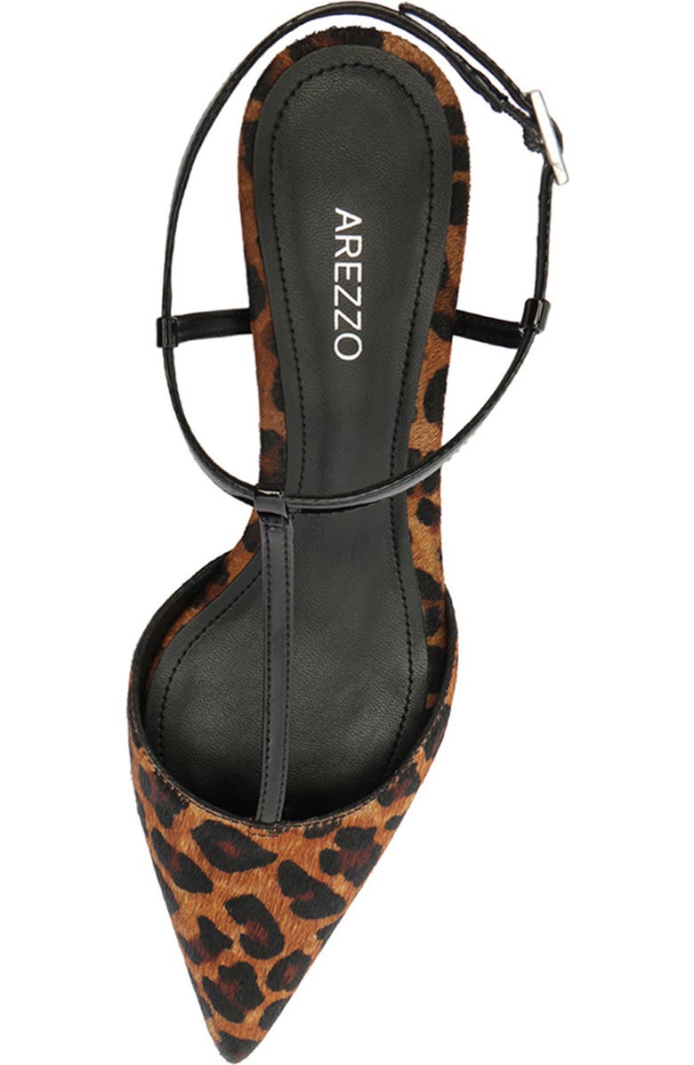 Arezzo Teagan Ankle Strap Pointed Toe Pump, Alternate, color, Leopard