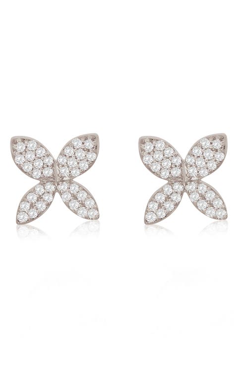 Pavé Diamond Stud Earrings