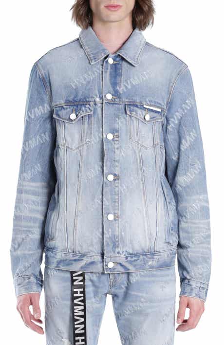 Triangle Denim Logo Trucker Jacket