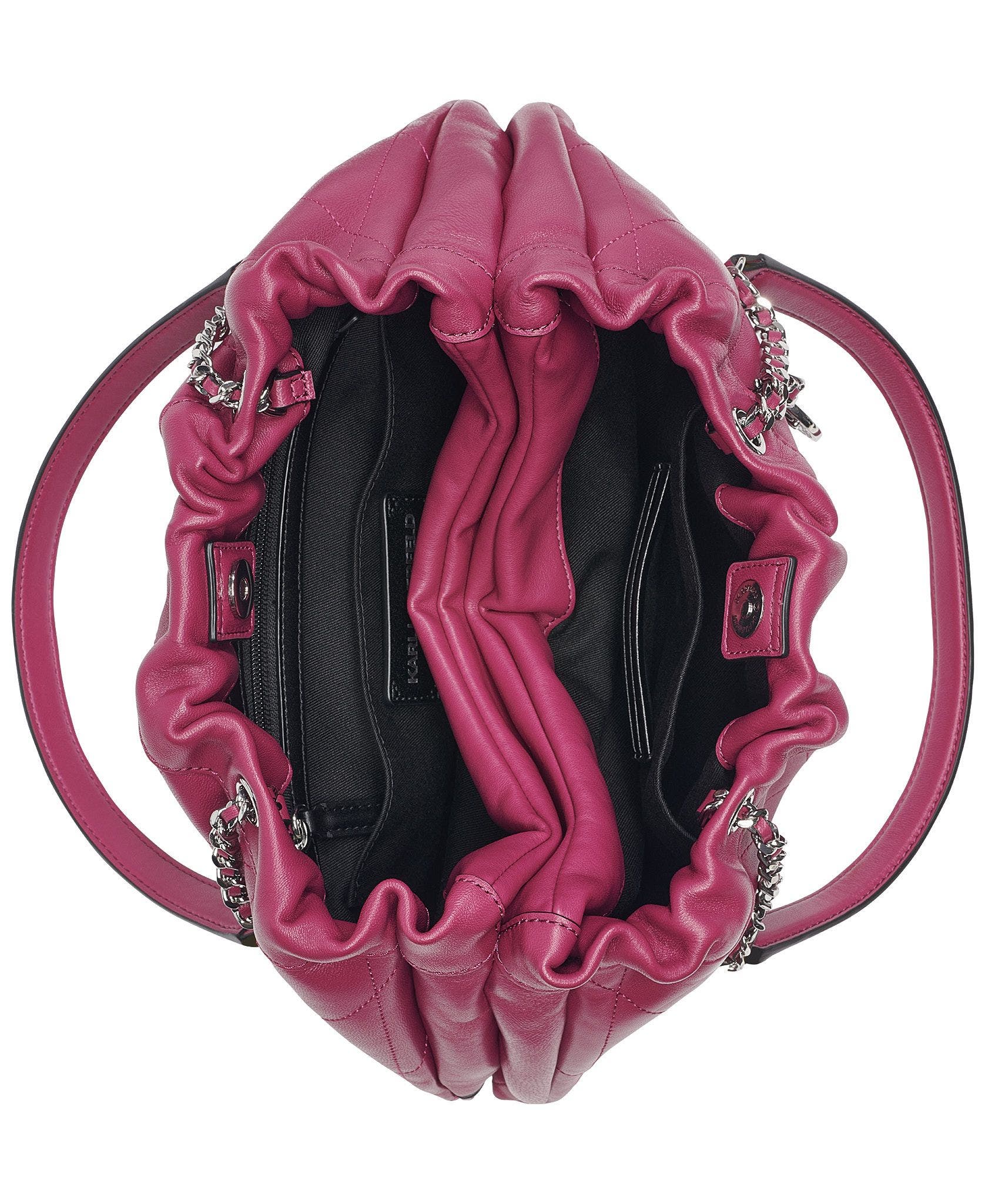 Amandine Leather Shoulder Bag, Alternate, color, Currant
