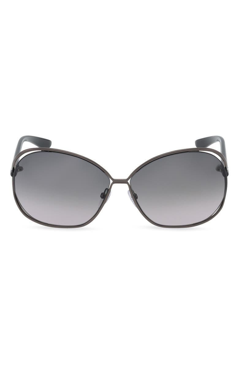 Tom Ford Carla 66mm Oversized Round Metal Sunglasses Nordstrom