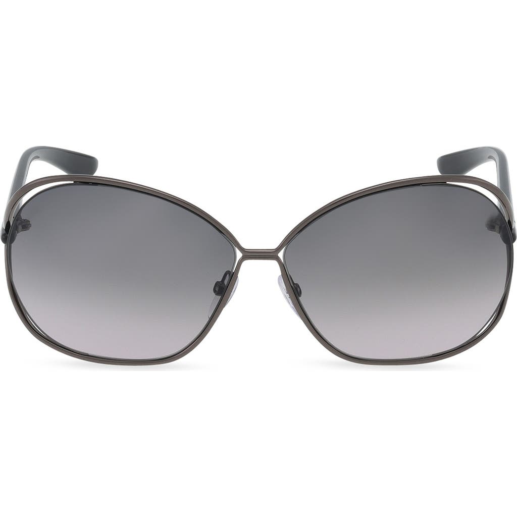 Tom Ford Carla 66mm Oversized Round Metal Sunglasses