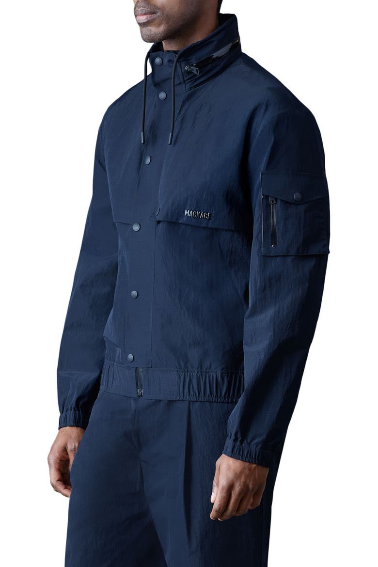 Garrett Hooded Rain acket, Alternate, color, NAVY