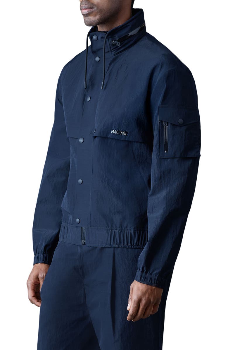 Mackage Garrett Hooded Rain acket, Alternate, color, Navy