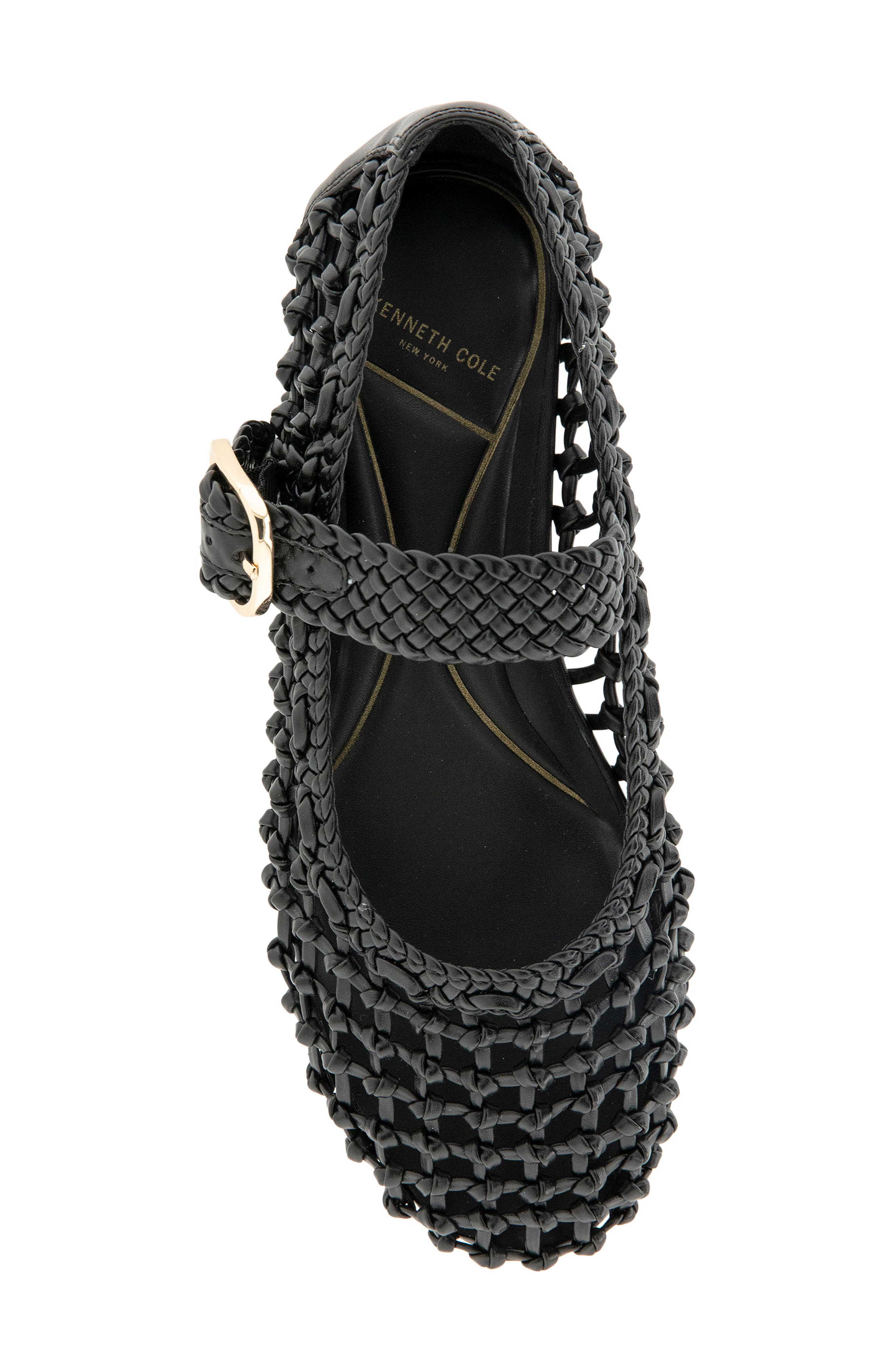 Kenneth Cole Tessa Mary Jane Flat, Alternate, color, Black Woven