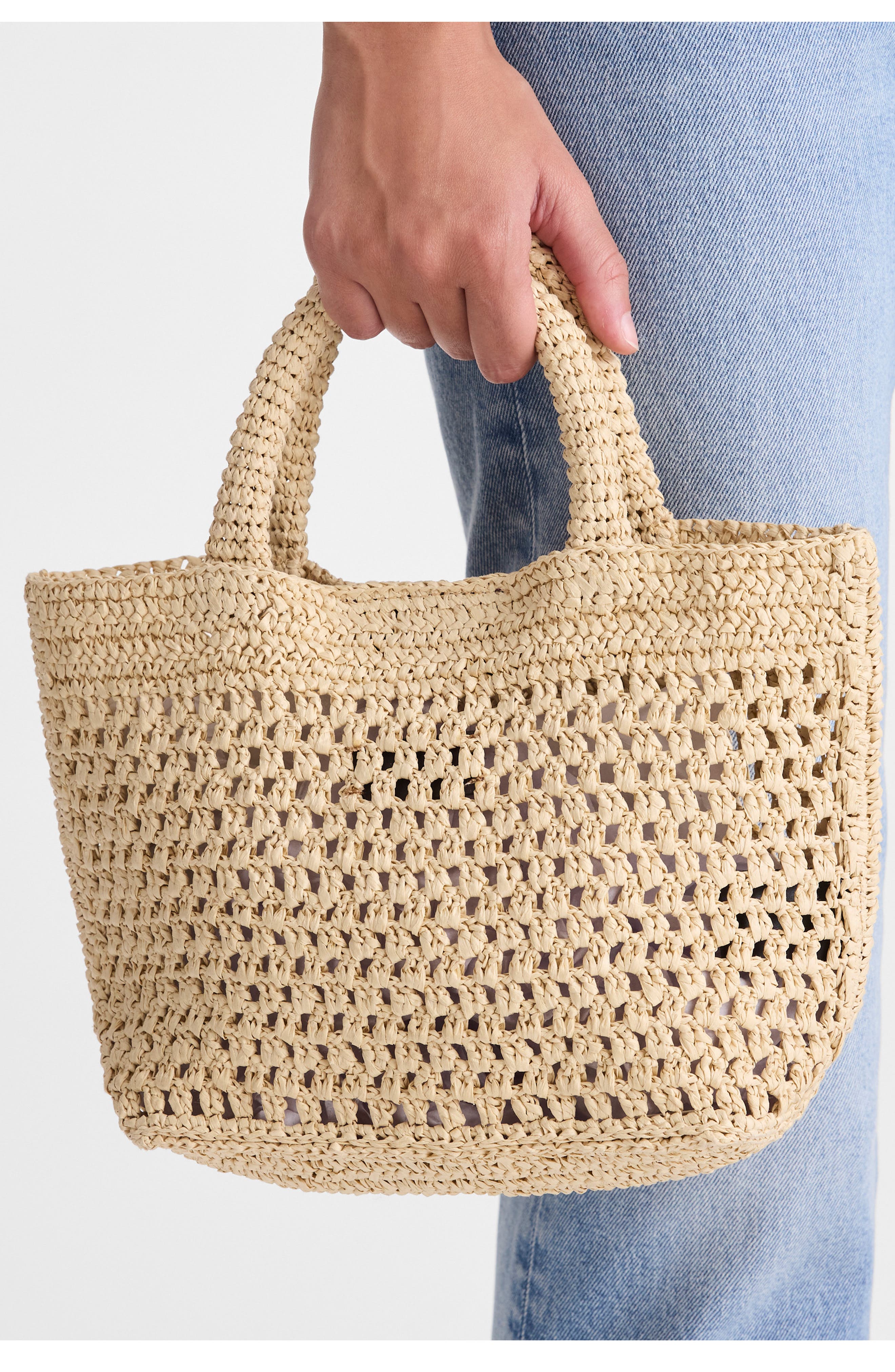 Madewell The Woven Mini Tote, Alternate, color, Natural
