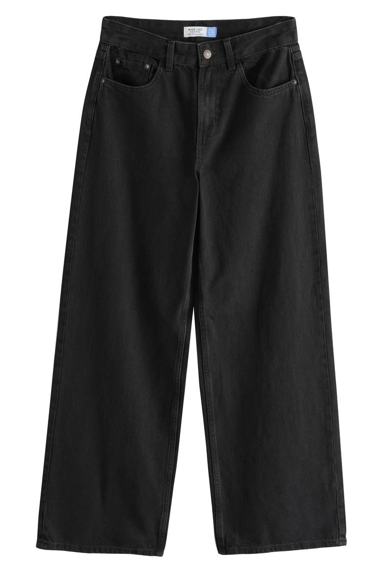 Wide Leg Jeans, Alternate, color, BLACK