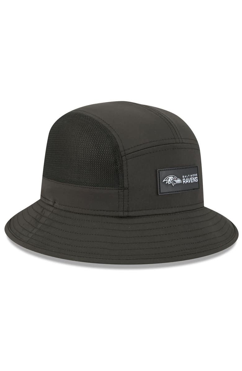 New Era Men's New Era Black Baltimore Ravens 2025 Sideline Bucket Hat, Alternate, color, Black