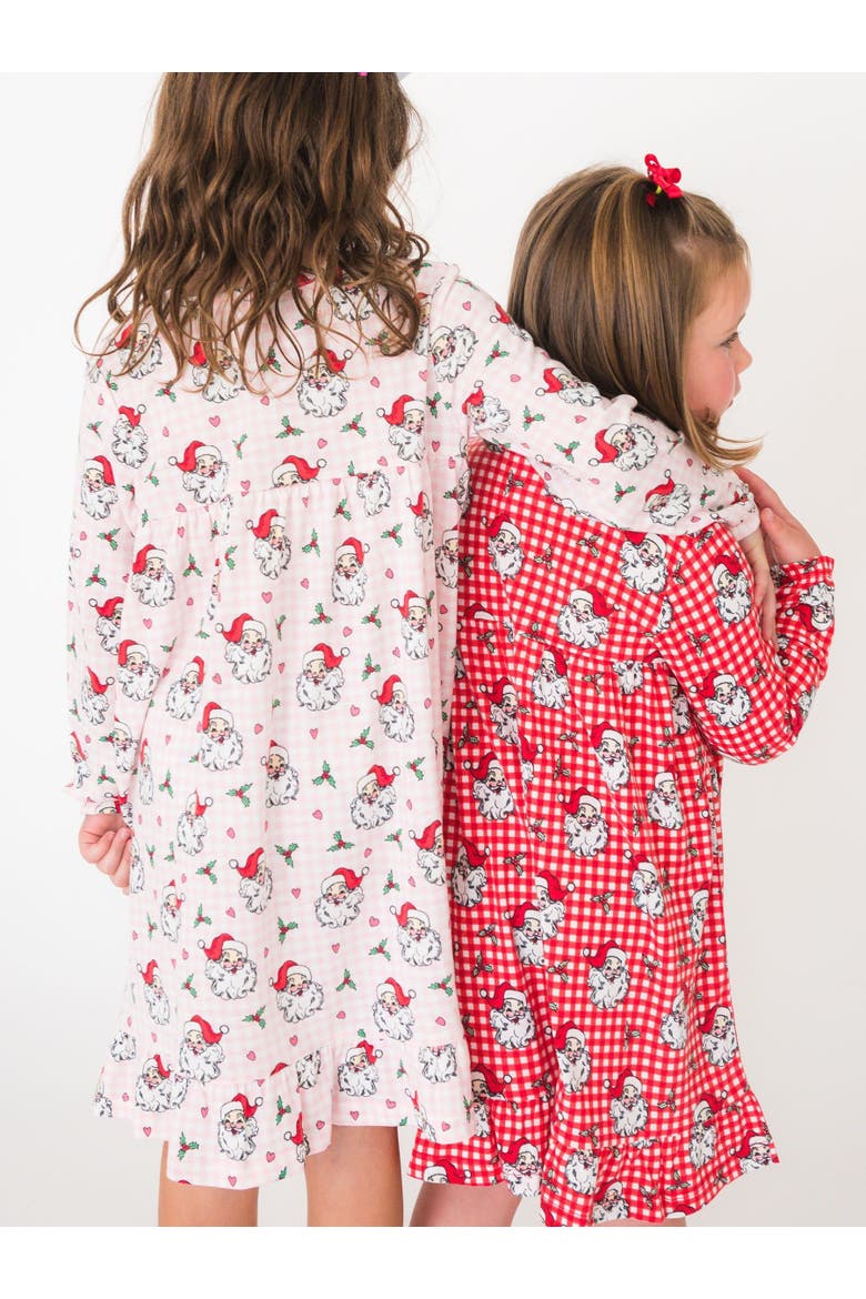 Pajama Night Gown, Alternate, color, Red Dear Santa
