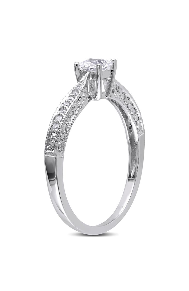 Julianna B. Crated White Sapphire & Diamond Ring, Alternate, color, Sterling Silver