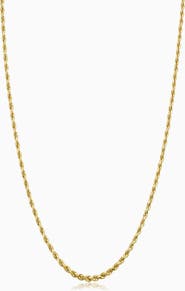 Oradina 14K Gold Roman Rope Bold Chain Necklace