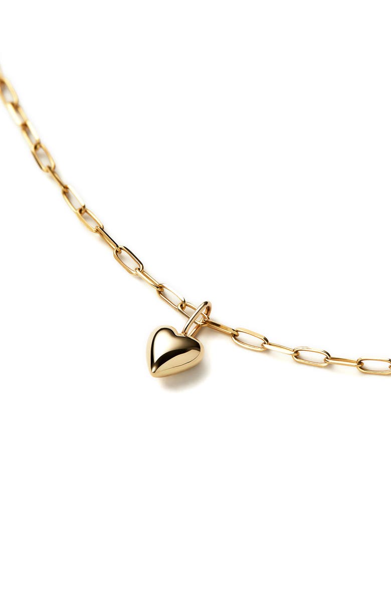 Ana Luisa Gold Paperclip Necklace - Gold Paperclip Heart Necklace, Main, color, 