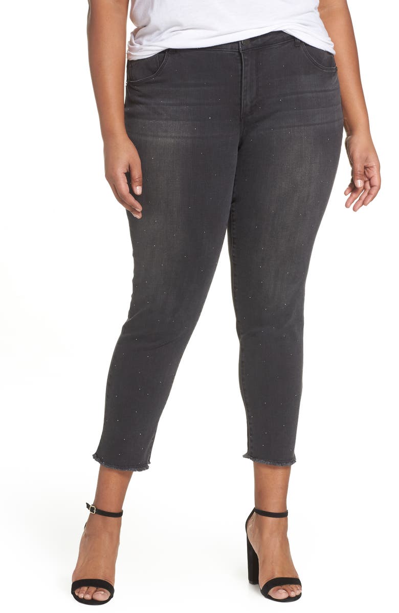 Wit & Wisdom Ab-Solution Embellished Ankle Jeans, Main, color, 