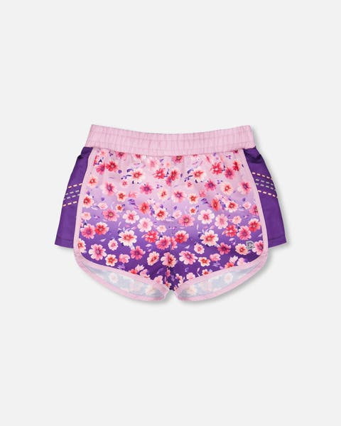 Athletic Shorts in Floral Recycled Polyester (Toddler, Little Kid & Big Kid)