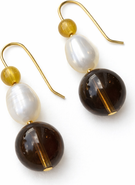 Sheena Marshall Jewelry Slate and Pearl Earrings