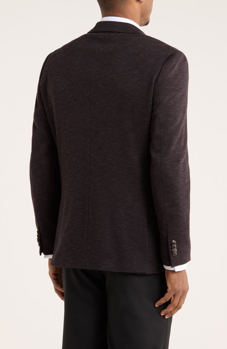 Original Penguin Bird's Eye Notch Lapel Cotton Blend Sport Coat, Alternate, color, Purple/ Black