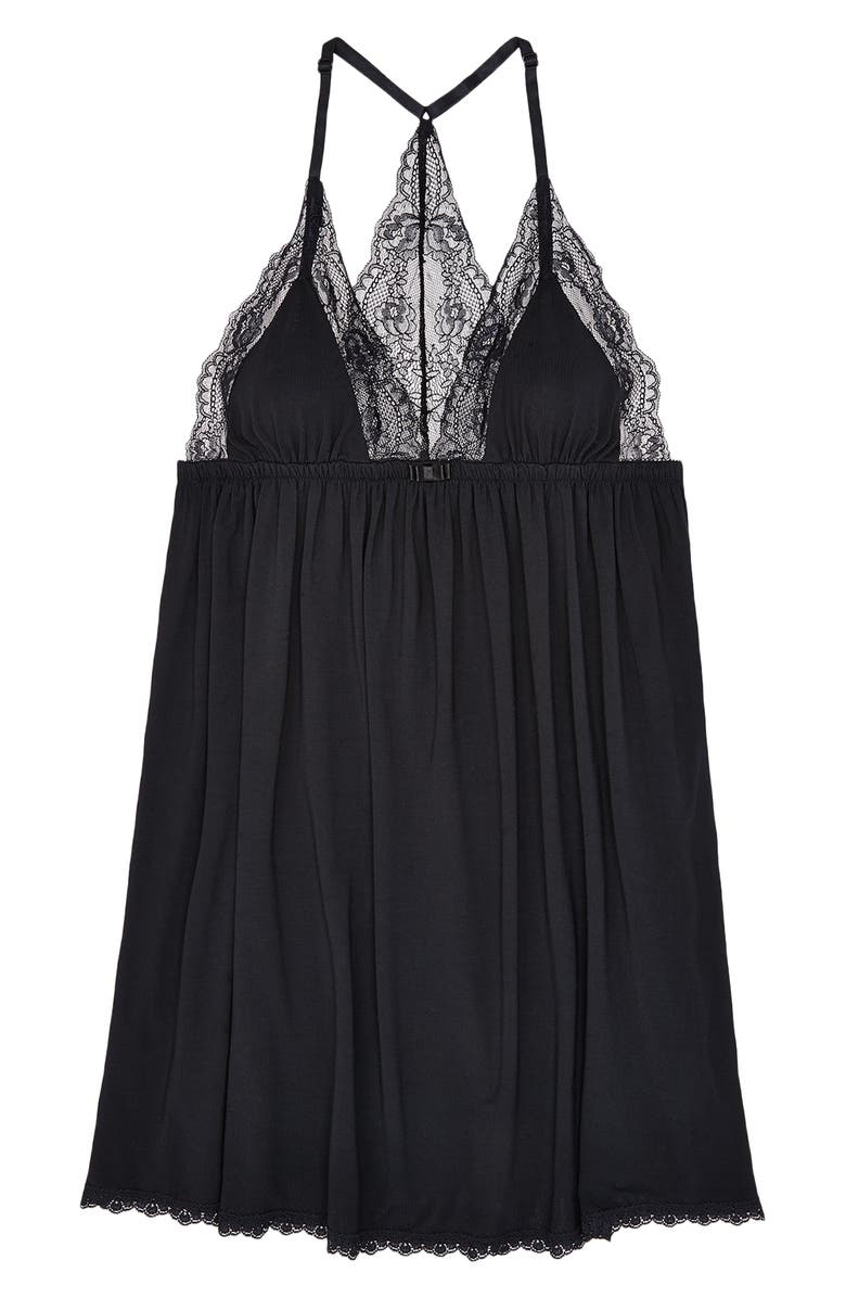 JOURNELLE Emma Lace Trim Chemise, Alternate, color,