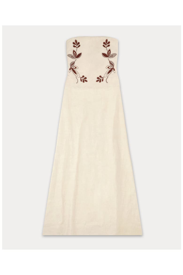 Anouk Embroidered Linen Dress, Alternate, color, White