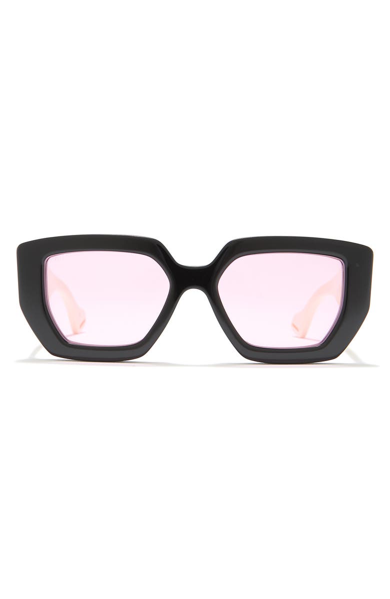 Gucci 55mm Rectangle Sunglasses, Main, color, 