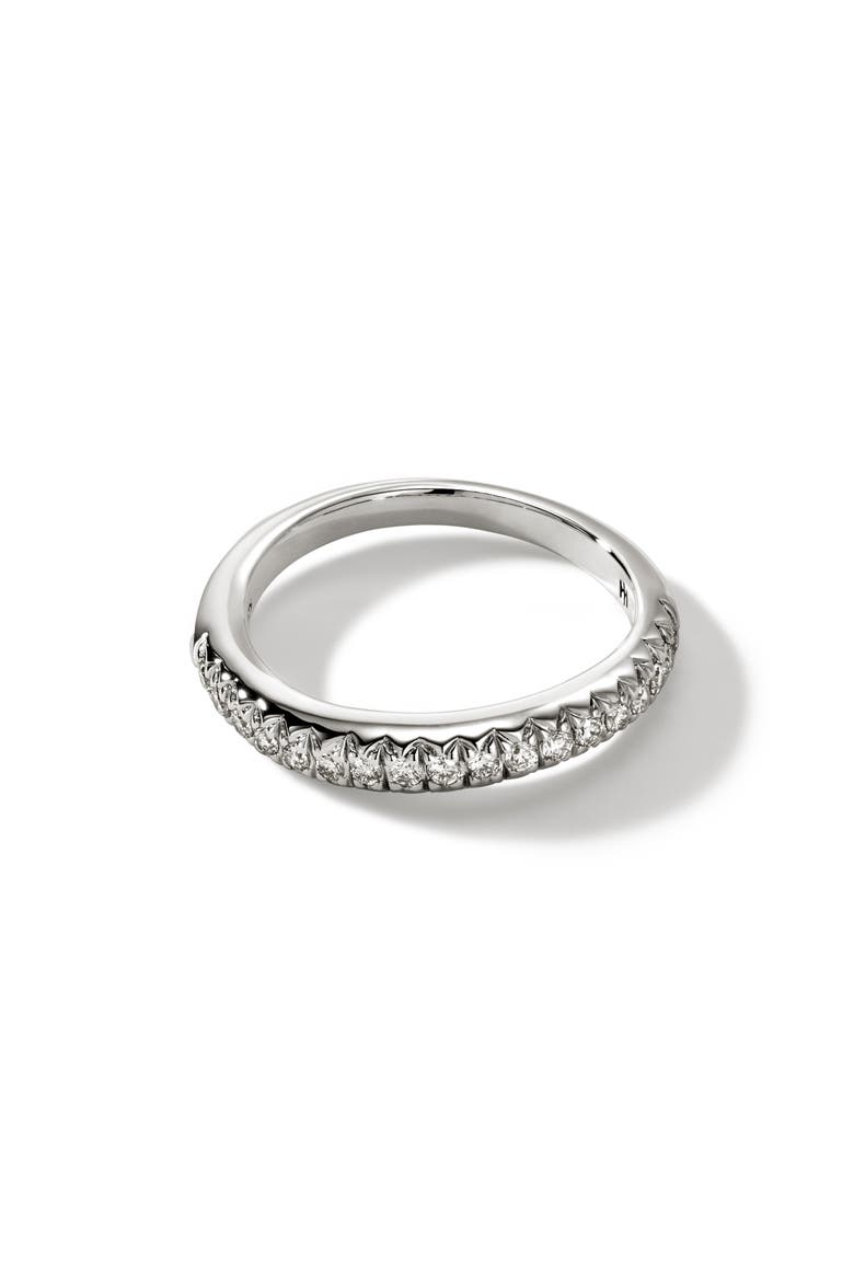 Surf Pavé Diamond Band Ring, Main, color, SILVER