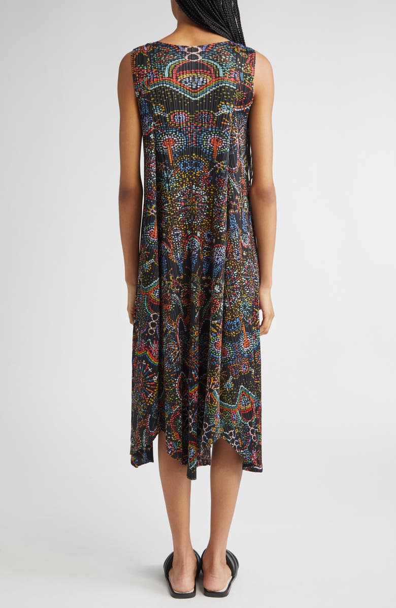 Pleats Please Issey Miyake Light Festival Pleated Midi Dress, Alternate, color, Black