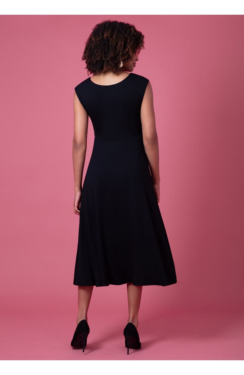 Alie Street London Luna Boat Neck Sleeveless Midi Dress, Alternate, color, Black