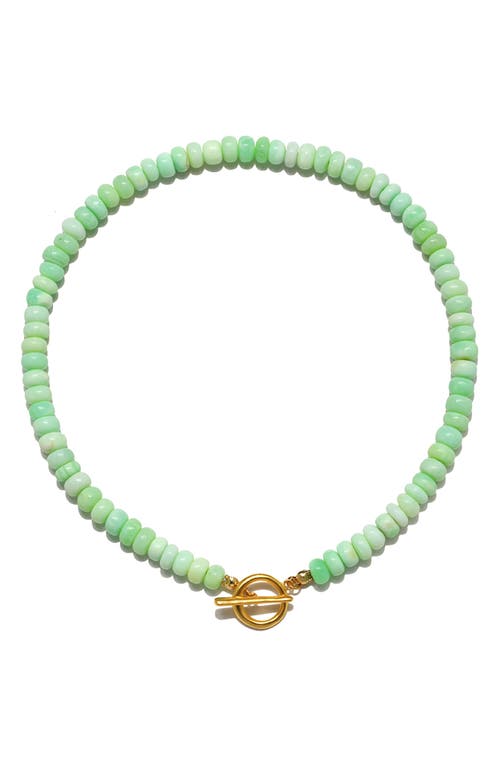 Sequin Opal Candy Beaded Choker Necklace In Green