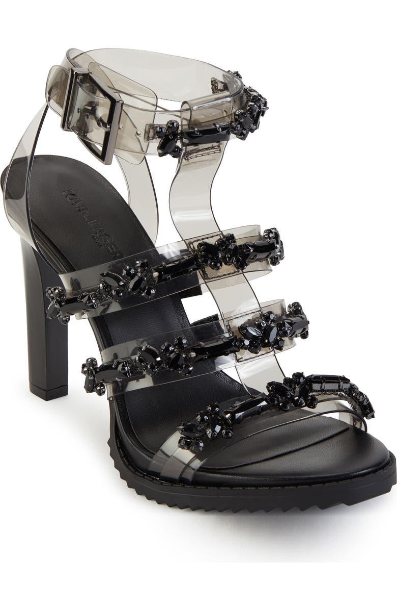 KARL LAGERFELD PARIS Bristol Embellished Sandal, Main, color,