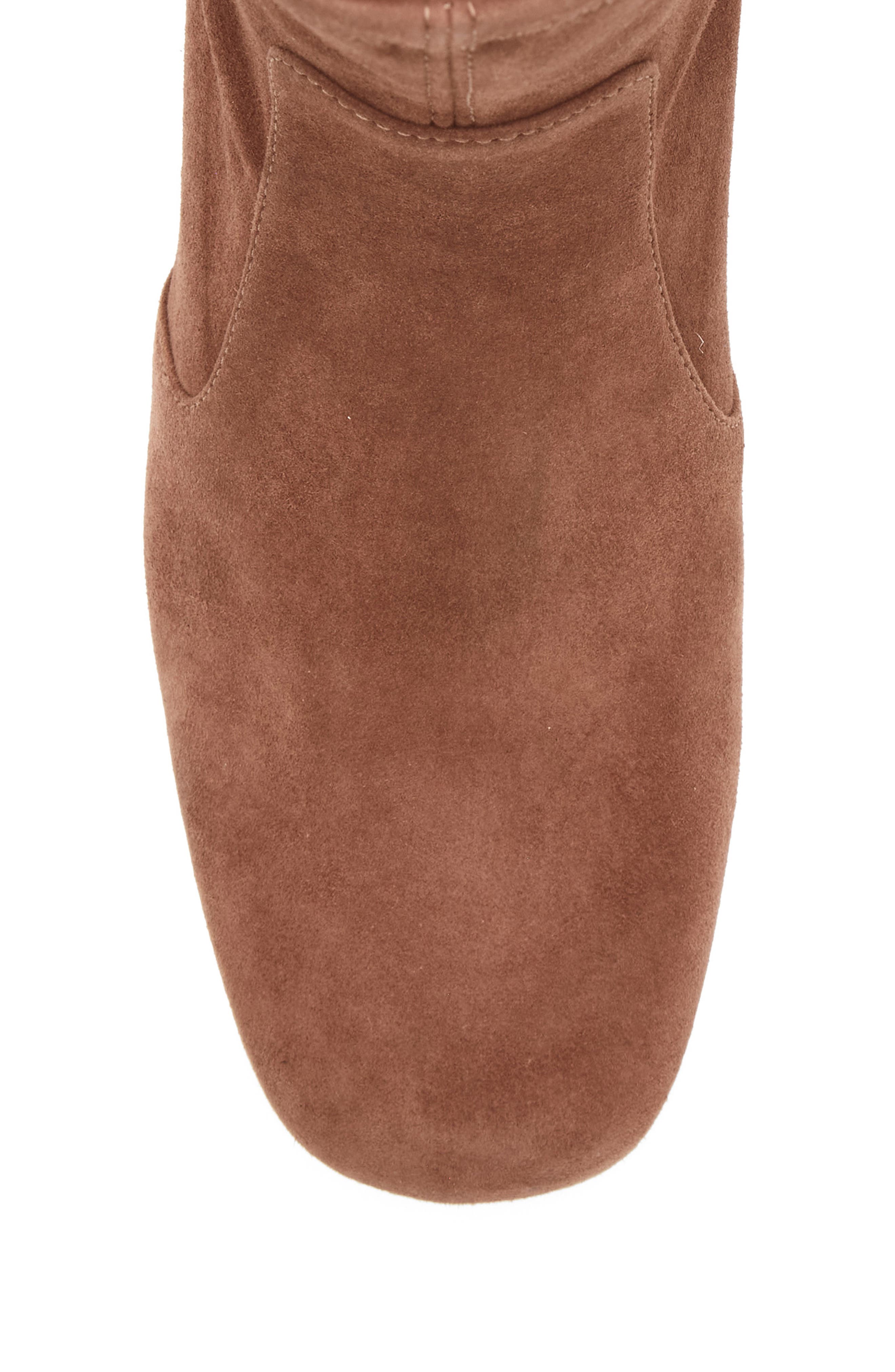 Stuart Weitzman Sleek 60 Sock Bootie, Alternate, color, Cappucino