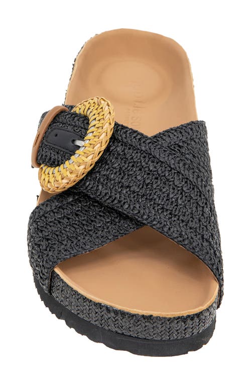 Shop Gentle Souls By Kenneth Cole Gentle Souls Louisa Buckle Sandal In Black Raffia