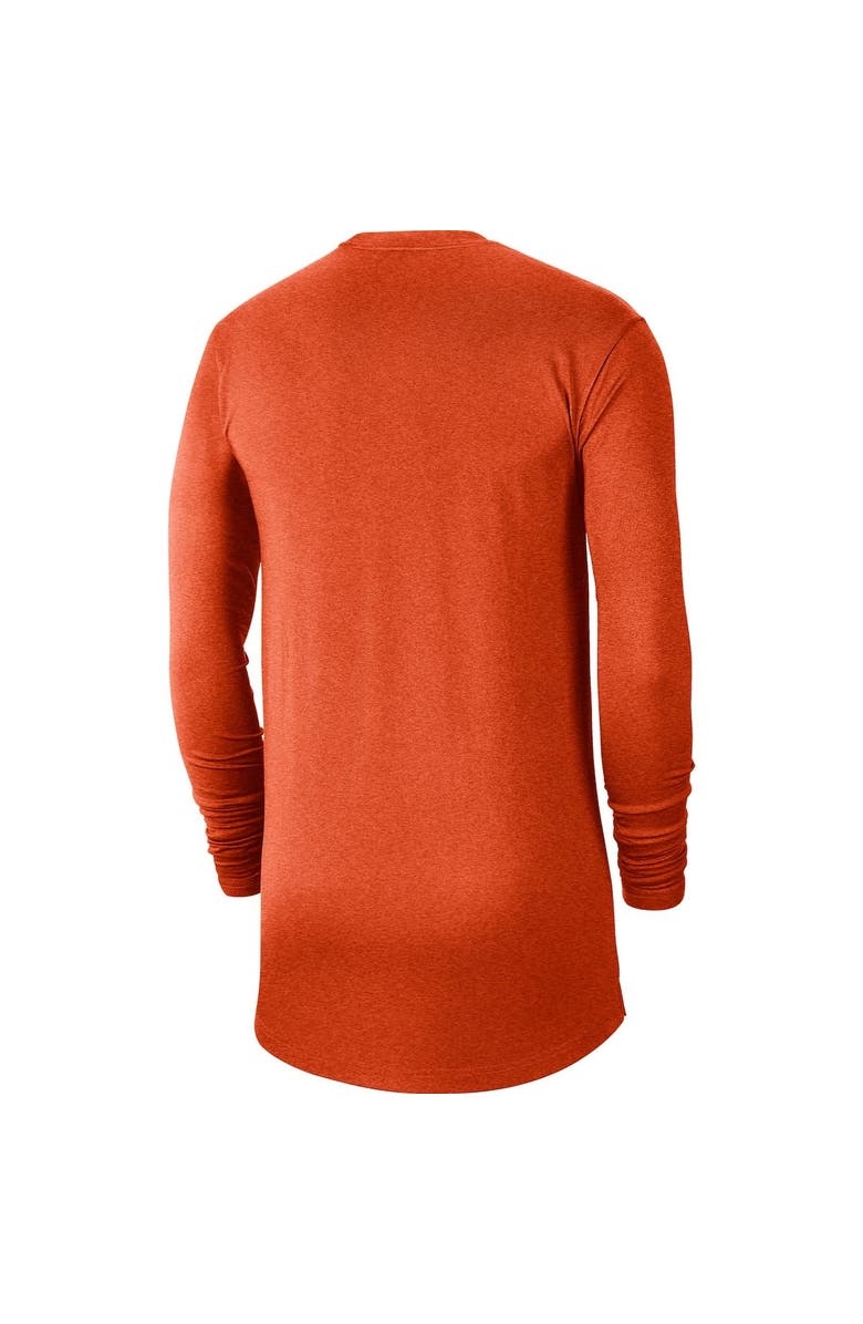 Nike Men's Nike Orange Clemson Tigers Textured Long Sleeve T-Shirt, Alternate, color,