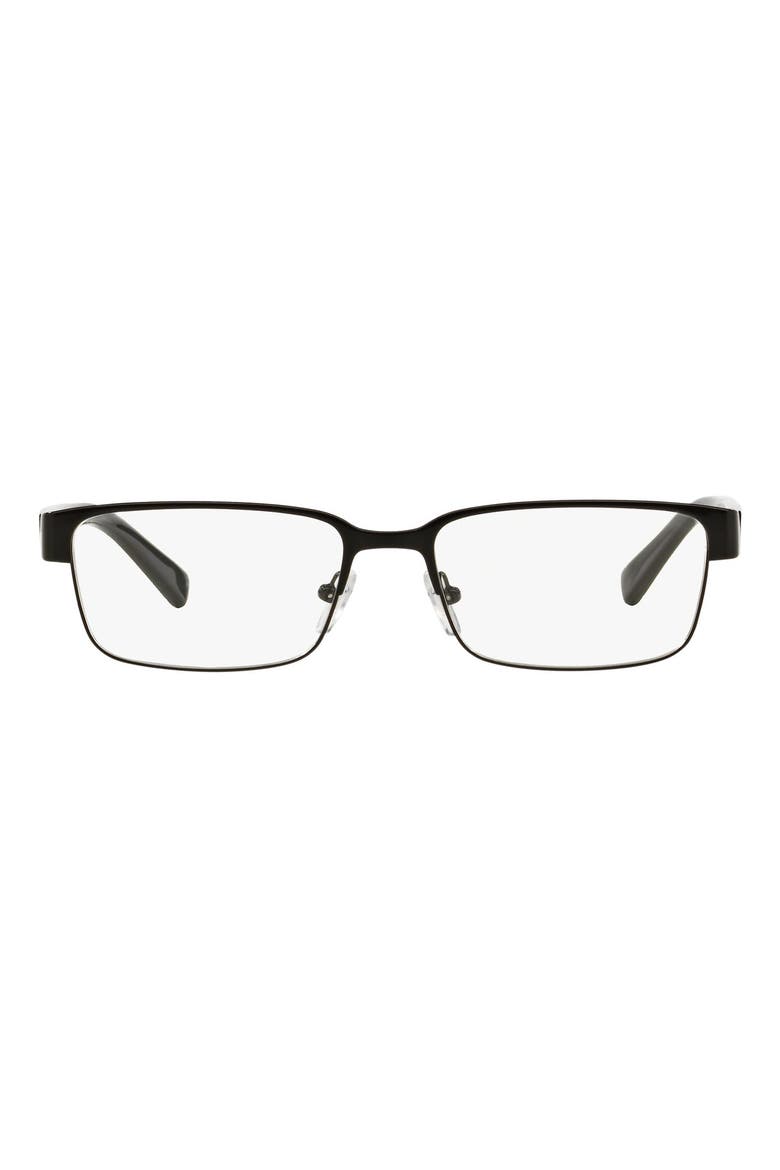 56mm Rectangular Optical Glasses, Main, color, BLACK
