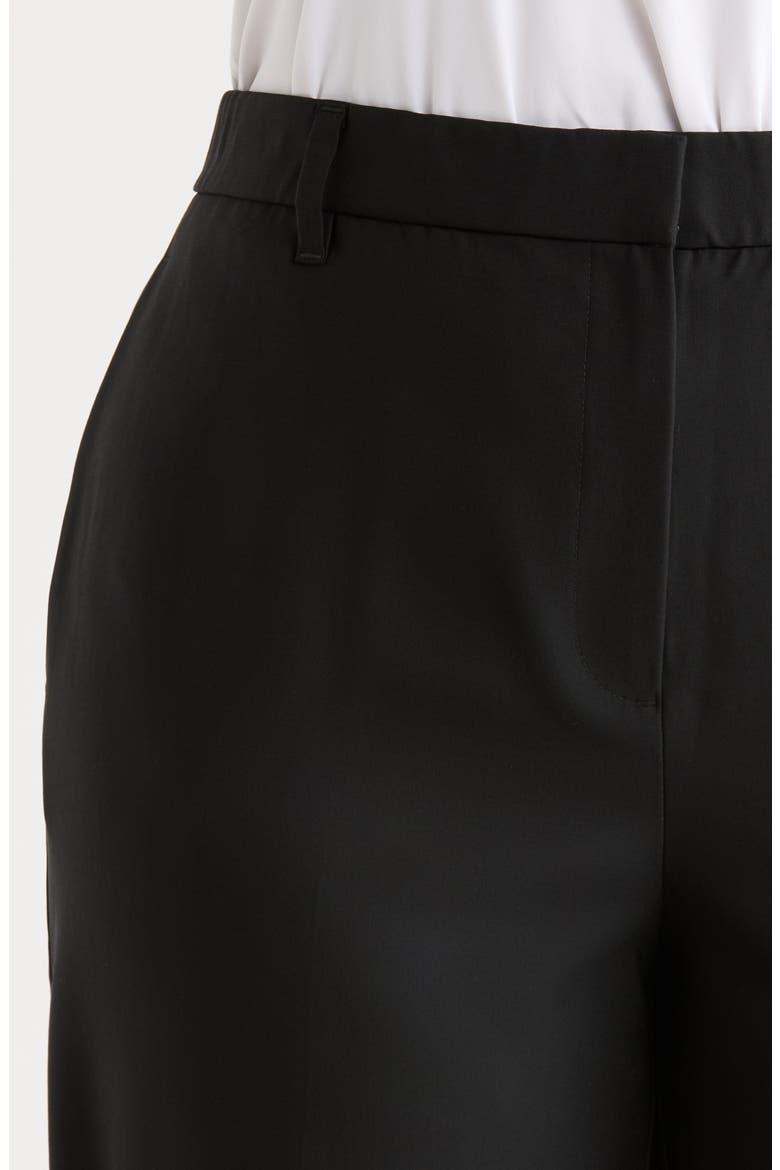 High Waist Wool Tapered Ankle Trousers, Alternate, color, BLACK