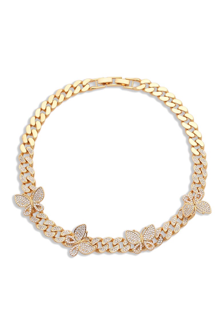 Naomi Butterfly Necklace, Alternate, color, GOLD