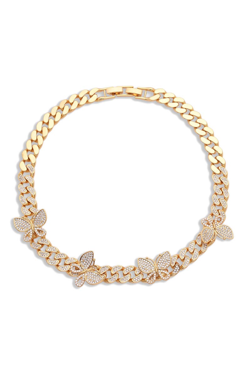 EYE CANDY LOS ANGELES Naomi Butterfly Necklace, Alternate, color, Gold