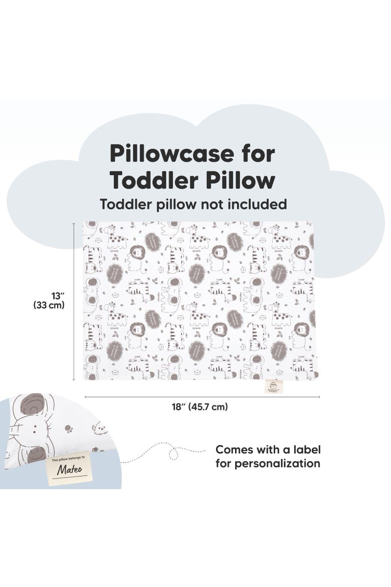 Printed Toddler Pillowcase 13X18", Alternate, color, KeaSafari