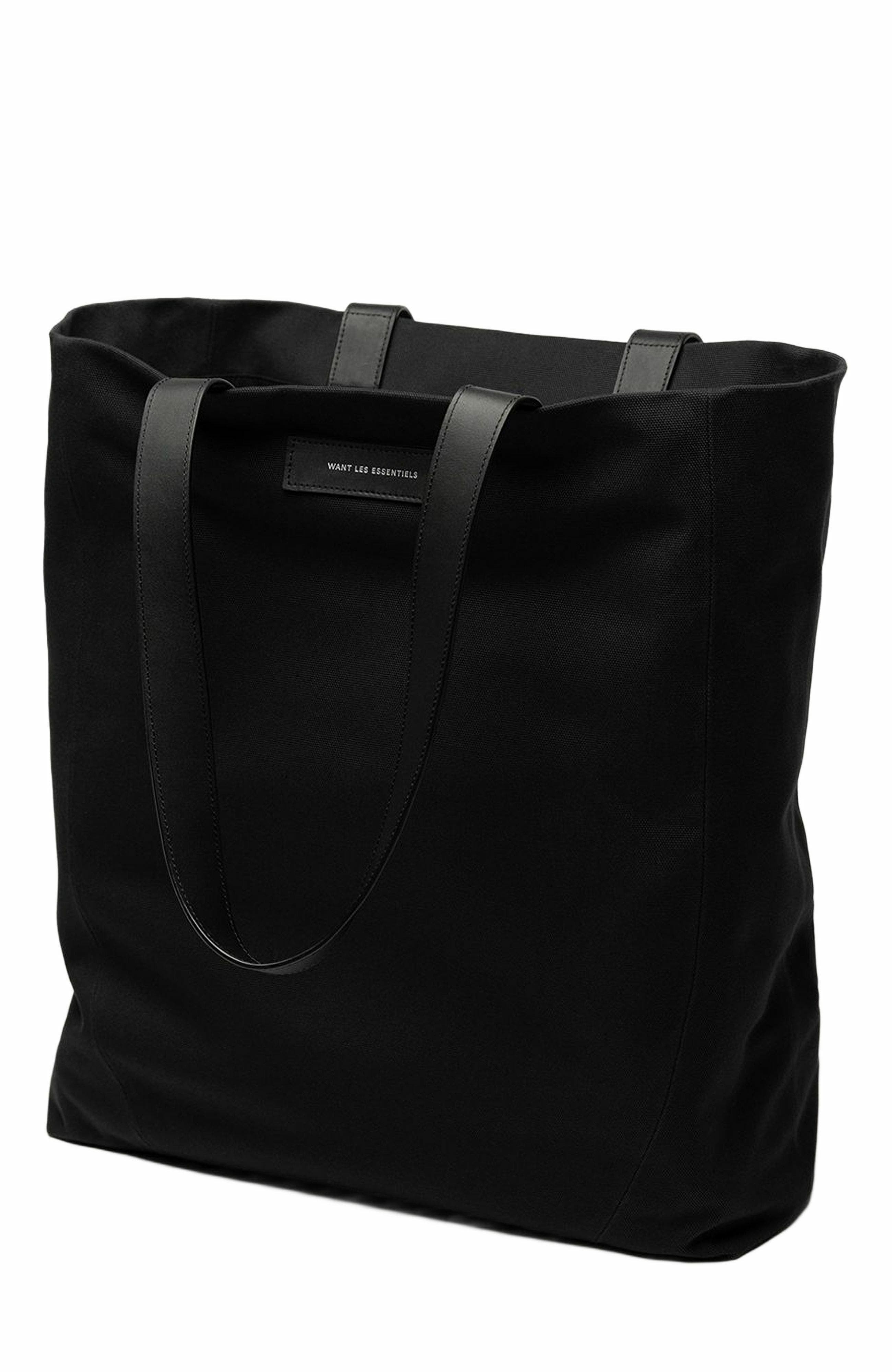 Want Les Essentiels Kenora Organic Cotton Canvas Tote, Alternate, color, Black