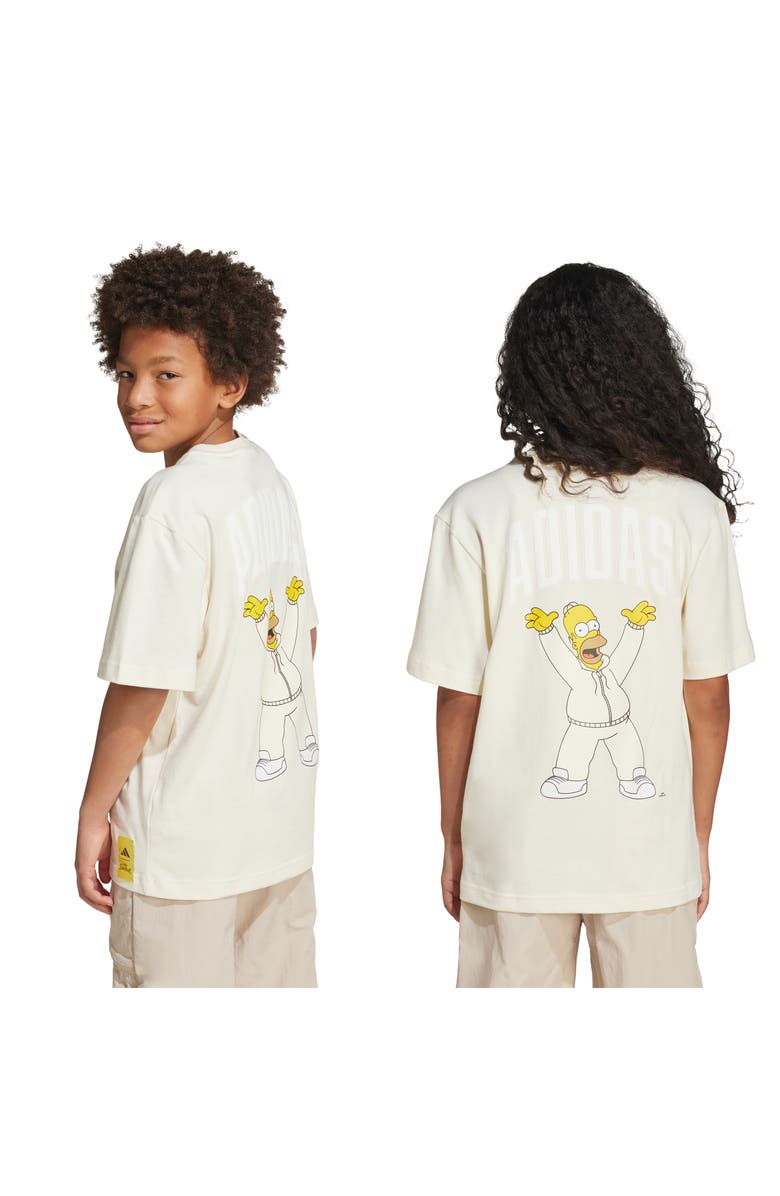 adidas Originals x The Simpsons Kids' Graphic T-Shirt, Alternate, color, Cream White