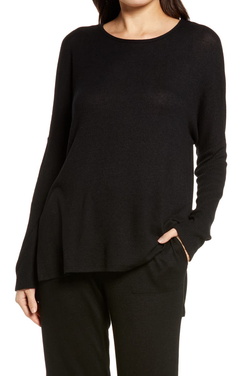 Natori V-Neck Knit Tunic, Main, color, 