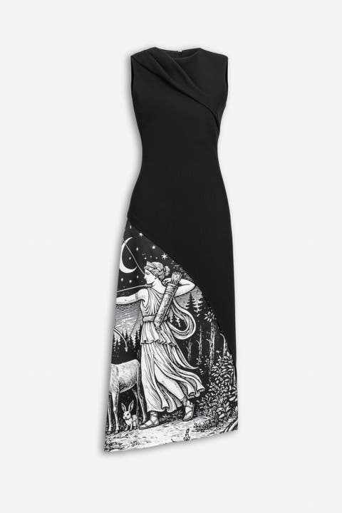 Asymmetric Skirt Maxi Dress
