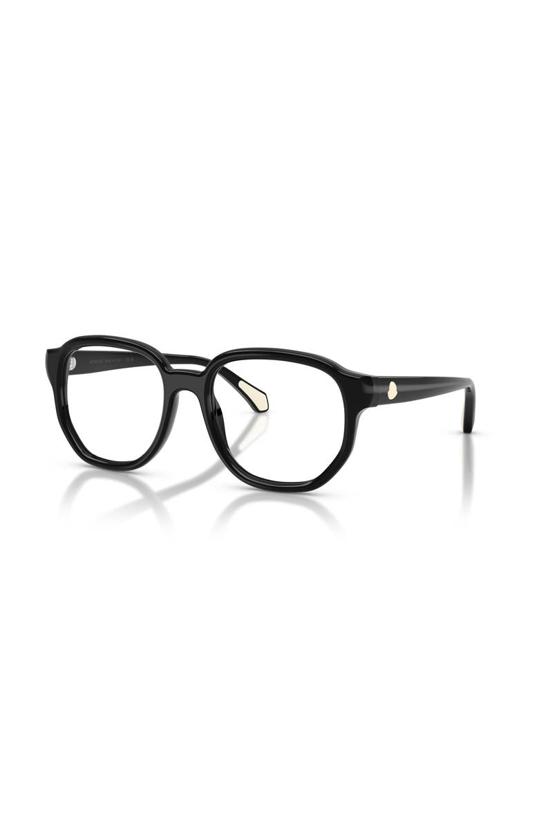 Moncler 53mm Rectangle optical glasses, Main, color, Black
