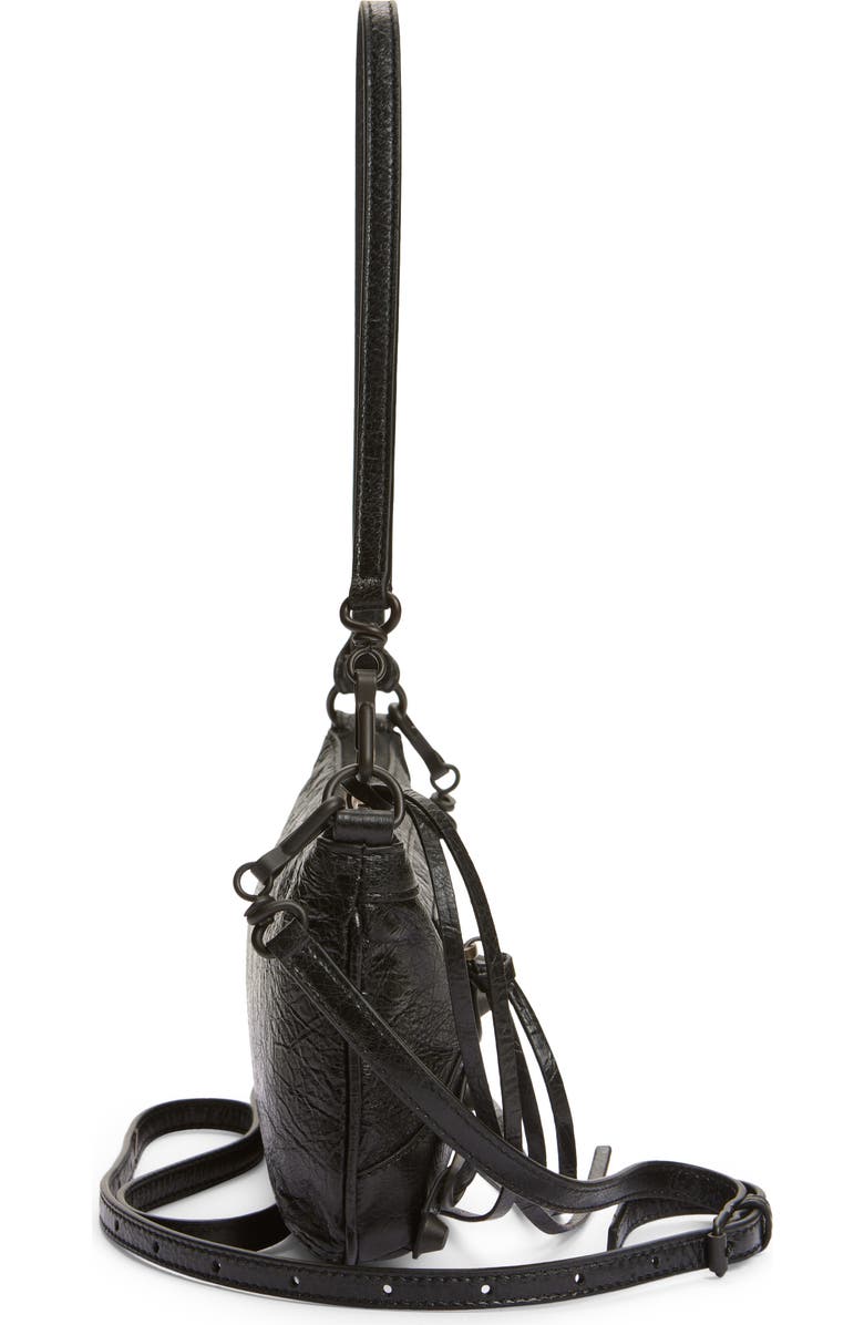 Balenciaga Le City Leather Pouch on a Strap, Alternate, color, Black
