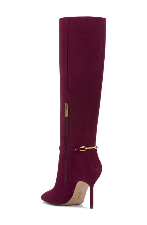 Vince Camuto Mirtha Pointed Toe Knee High Boot In Burgundy