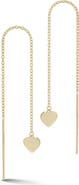 Ember Fine Jewelry Heart Chain Threader Drop Earrings