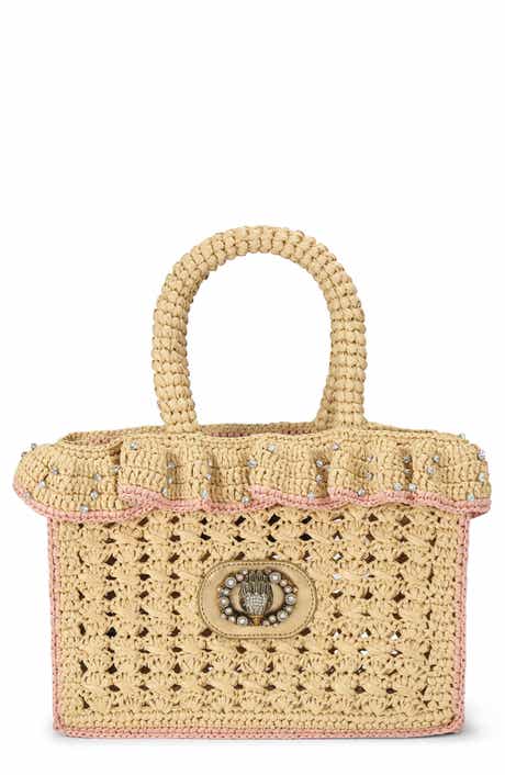 Ruffle Woven Tote