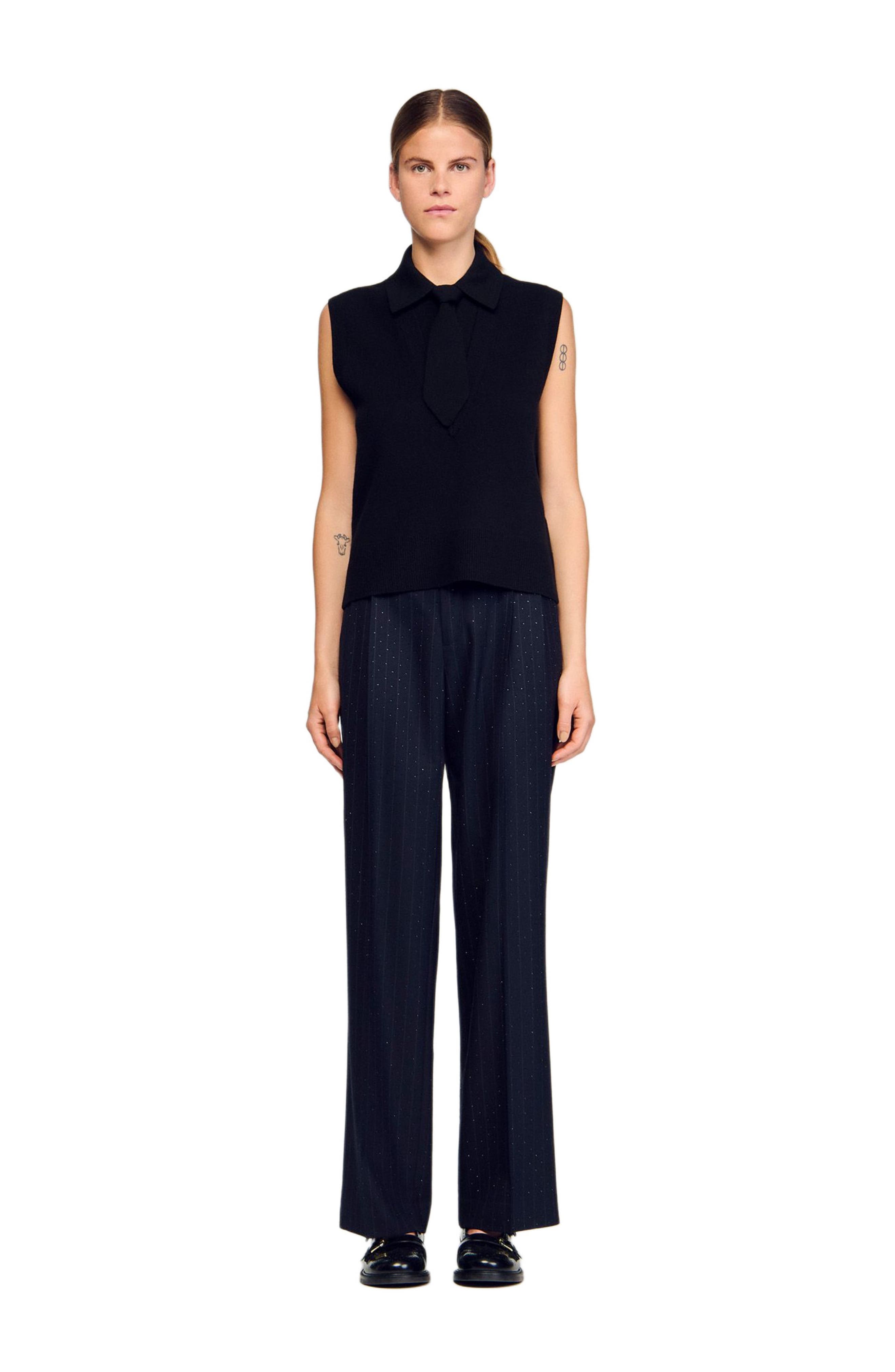 Detachable Tie-Neck Sweater - image 2