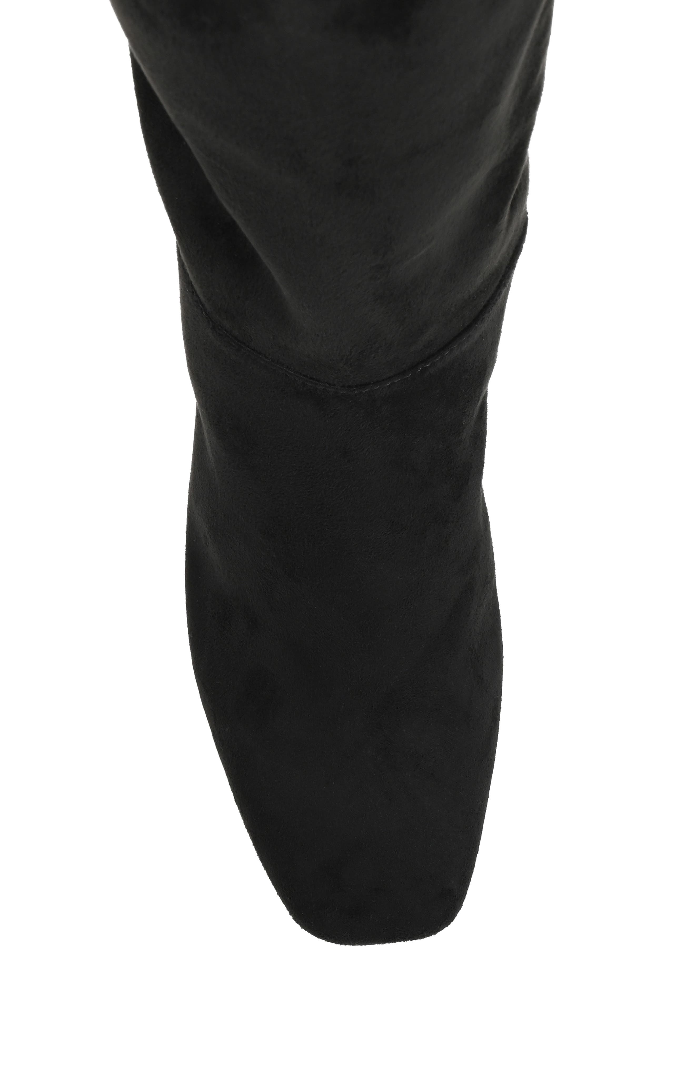 Journee Collection Elisabeth Croc Embossed Tall Boot, Alternate, color, Black